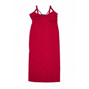 hot pink underwire detail draped midi dress Women's Red Underwire Detail Draped Midi Dress